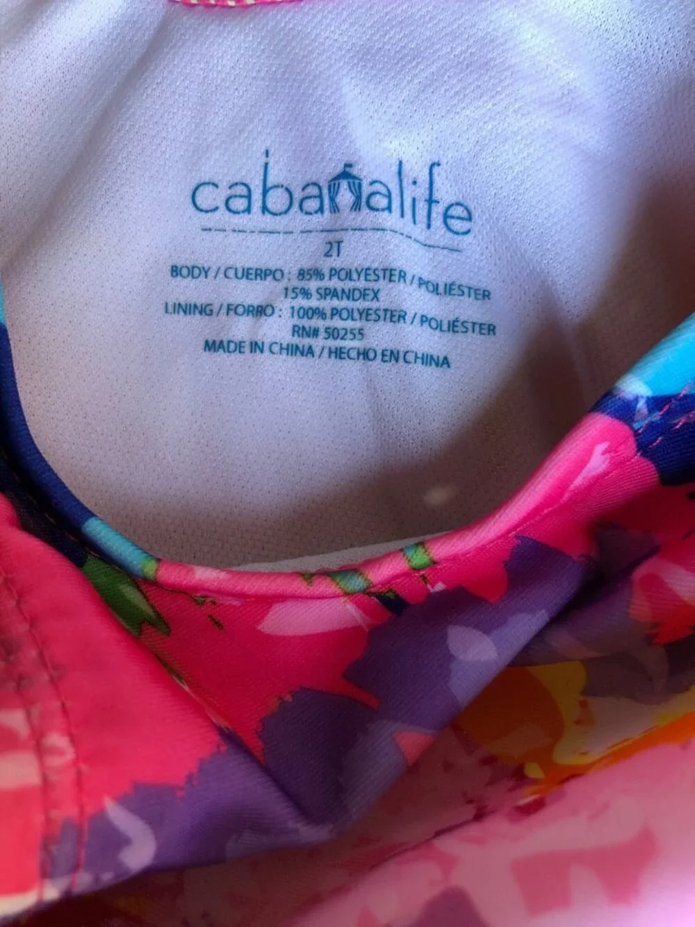 Cabana Life Bathing Suit Cover up Terrycloth Hooded Girls 2T Rainbow Heart Pink